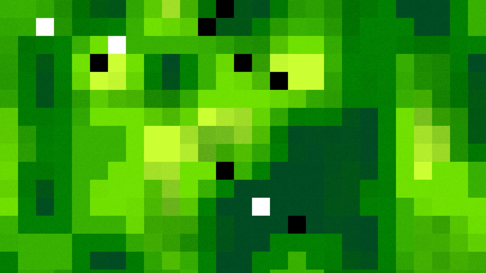 A full frame pixel mosaic made with the Green Pixel Grain Lab