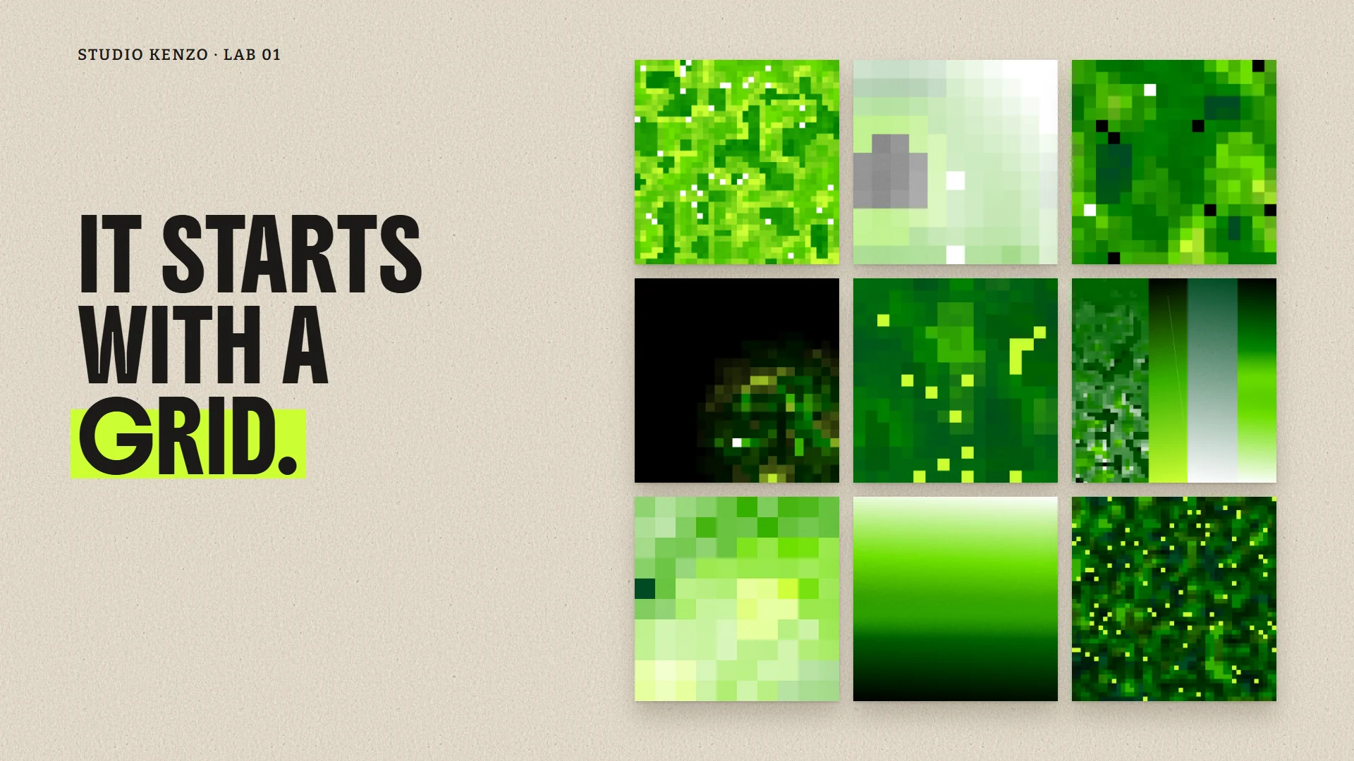 Nine different backgrounds made with the same tool