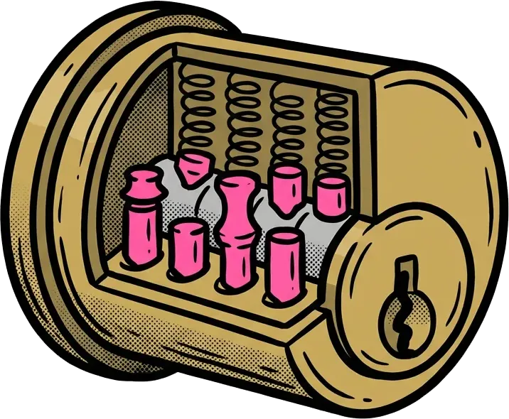 Lock rekeying icon, a padlock with a keypad